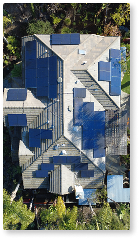 solar panels on a home