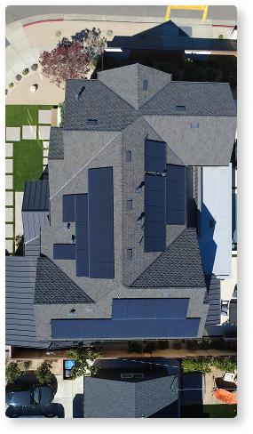 solar panels on a home